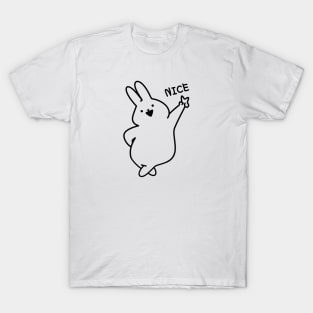 Cute Bunny Peace Fingers | Kawaii Lover Gifts | Handmade Illustrations by Atelier Serakara T-Shirt